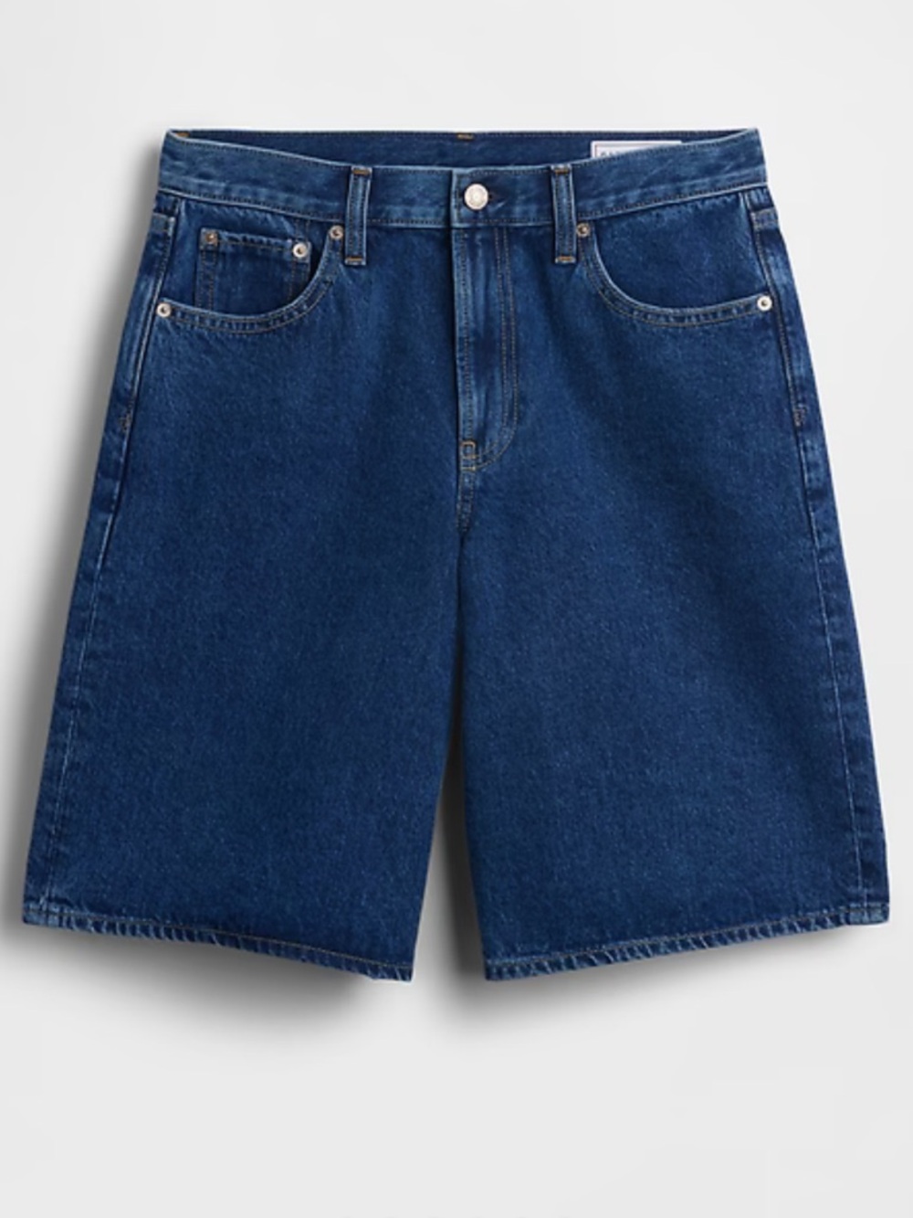 GAP Mid Rise Longline Denim Shorts - Picture 2 of 9